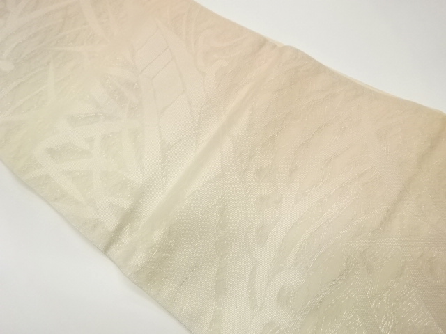  紗 荒波に舟・草模様織出し袋帯